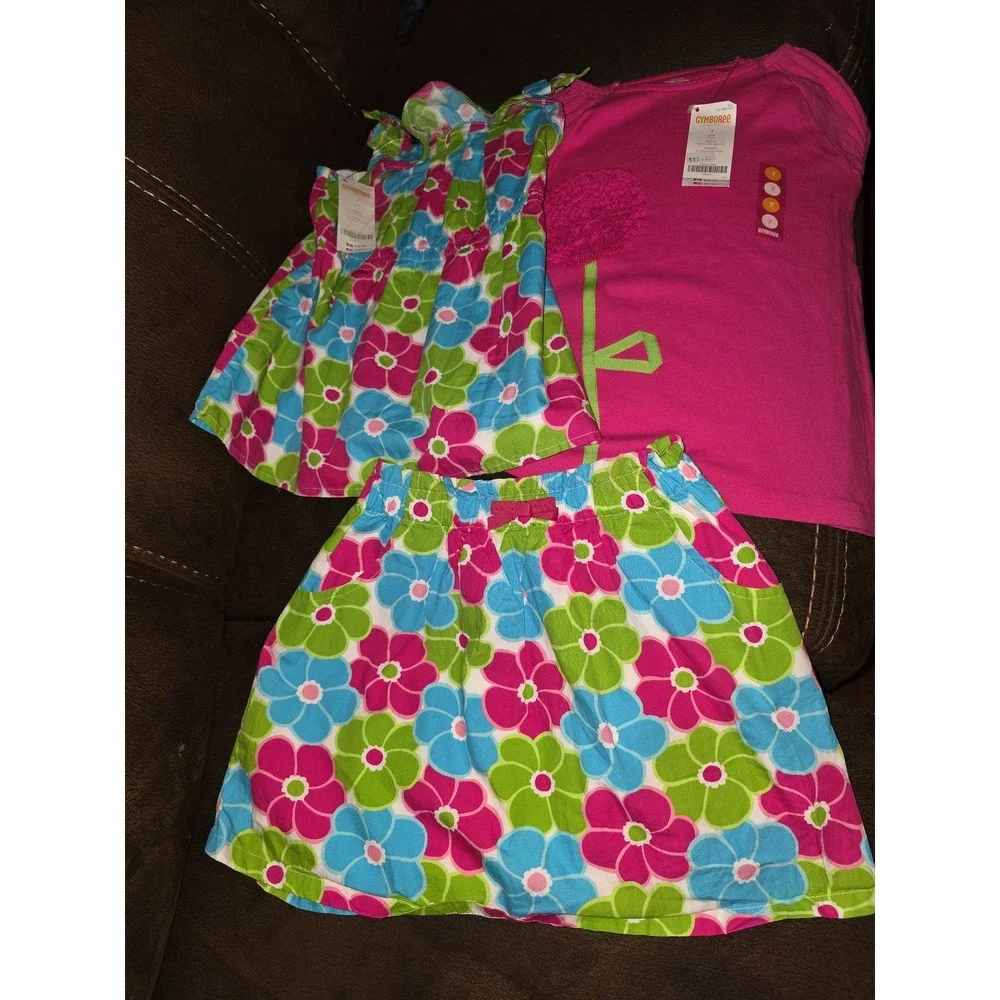 Gymboree ice cream sweetie‎ outfit lot 2 tops size 7 nwt skirt nwot size 7